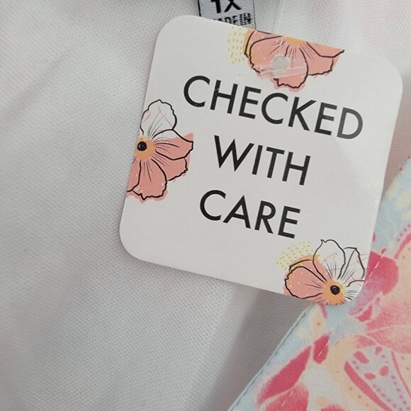 NWT White Birch Dress Multicolor Pastel Floral Size 1X Ruffle NEW - Picture 4 of 13